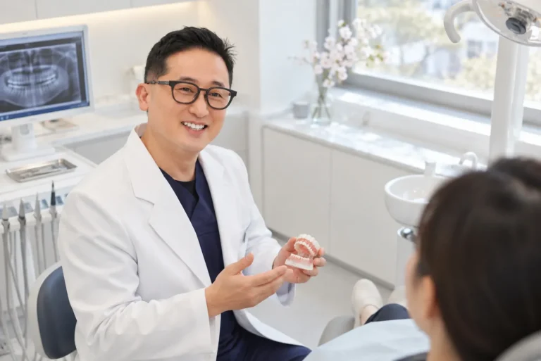 더이로운치과 원장님 진료 상담 모습