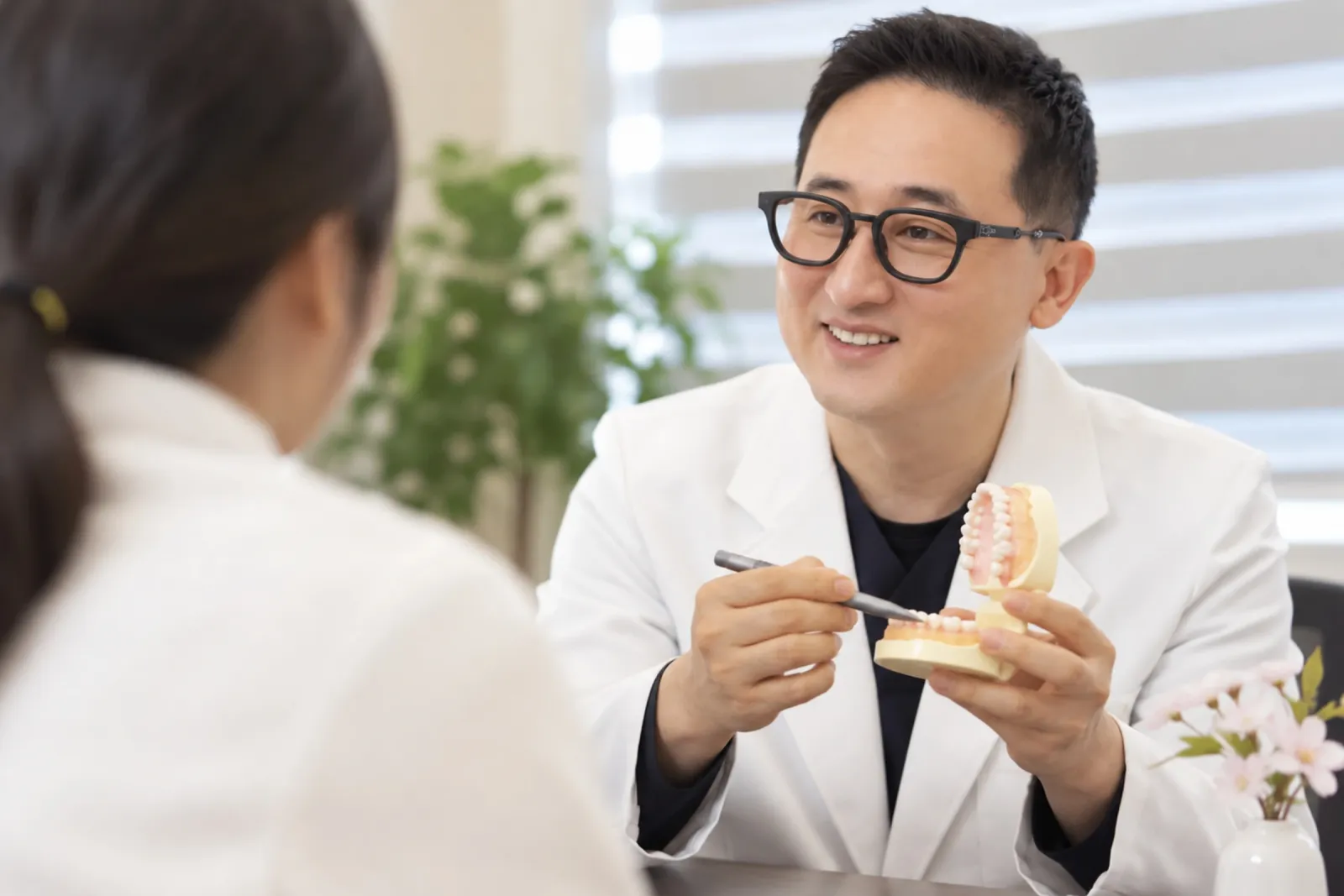 더이로운치과 원장님 진료 상담 모습