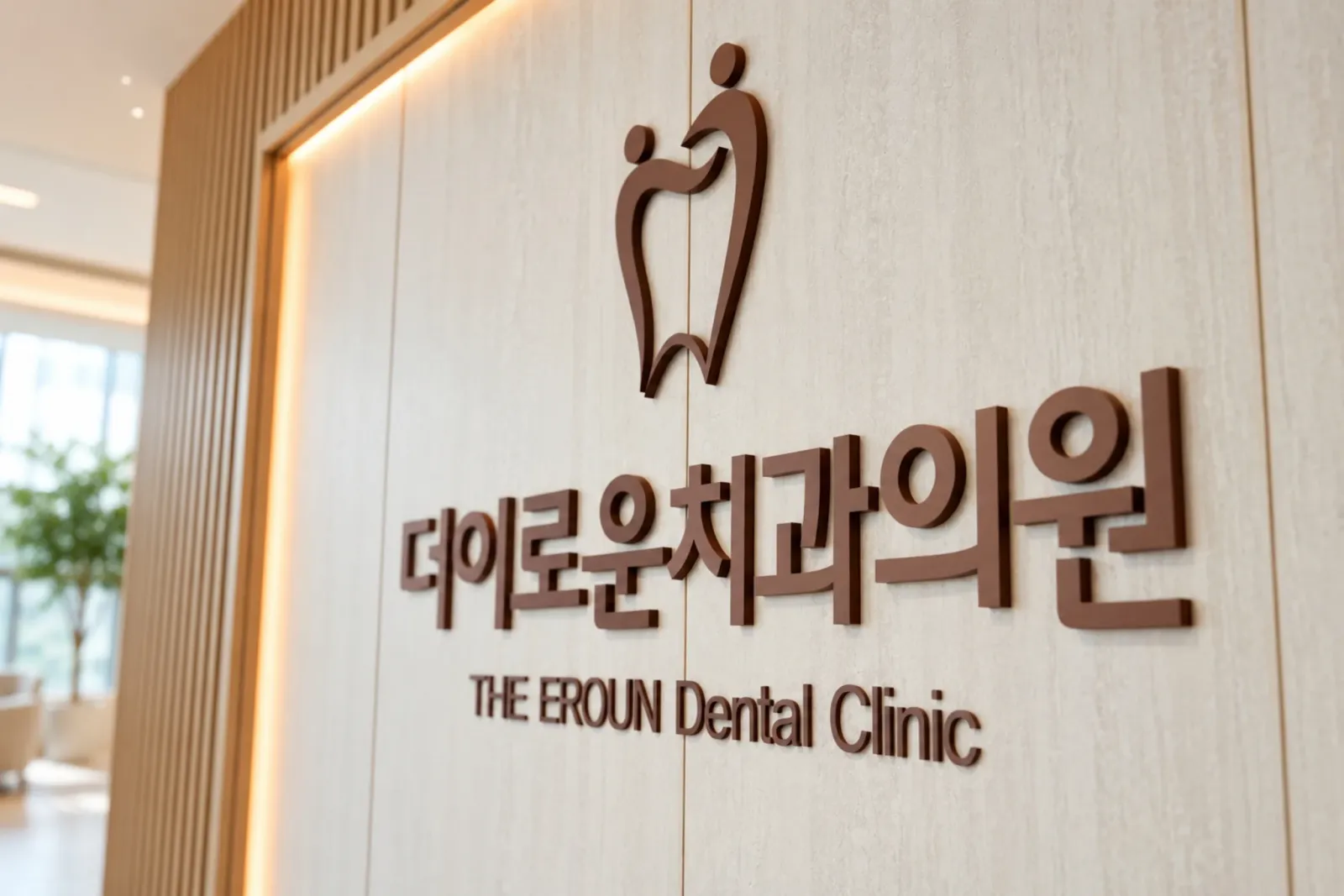 더이로운치과 접수 및 대기 공간